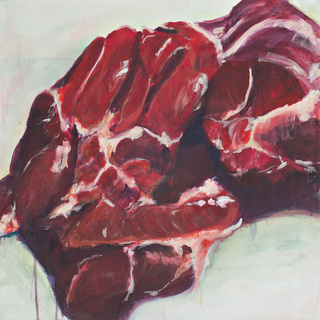 Fleisch, 2017, 70 x 70 cm, Acryl auf Leinwand 