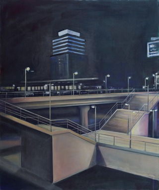 Warschauer Str. VII, 2017, 120 x 100 cm, Acryl auf Leinwand 