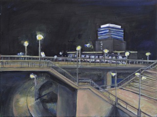 Warschauer Str. II, 2017, 30 x 40 cm, Acryl auf Leinwand 