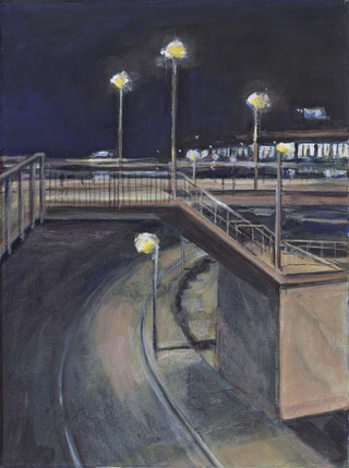 Warschauer Str.  III, 2017, 30 x 40 cm, Acryl auf Leinwand 