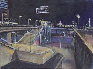 Warschauer Str.  IV, 2017, 30 x 40 cm, Acryl auf Leinwand 