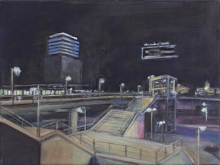Warschauer Str. I, 2017, 30 x 40 cm, Acryl auf Leinwand 