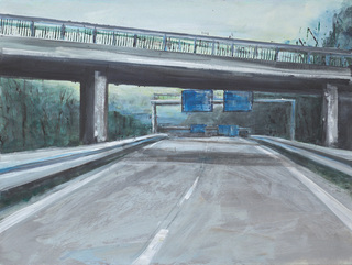 unterwegs II, 2015, 23 x 31,5 cm, Acryl auf Papier
