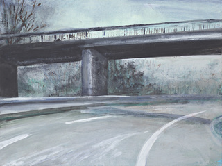 unterwegs I, 2015, 23 x 31,5 cm, Acryl auf Papier