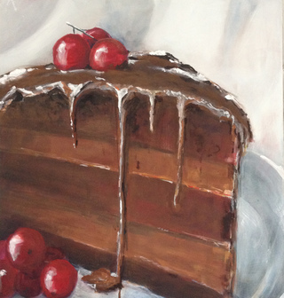 Kuchenstück I, 2016, 70 x 70 cm, Acryl auf Leinwand 