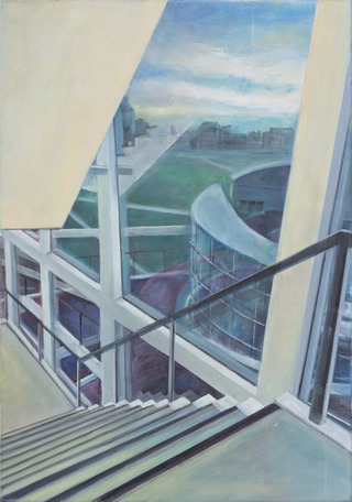inside/outside VIII, 2017, 70 x 100 cm, Eitempera auf Leinwand
