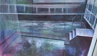 inside/outside V, 2017, 140 x 240 cm (3-teilig), Acryl auf Leinwand