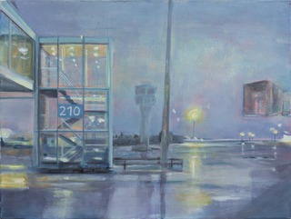 transit area II, 2017, 60 x 80 cm, Eitempera auf Leinwand  