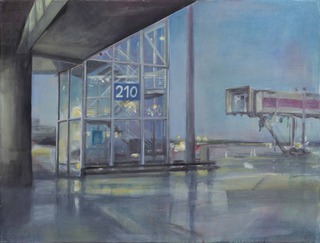 transit area I, 2017, 60 x 80 cm, Eitempera auf Leinwand  