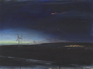 Nachtfahrt III, 2015, 50 x 65 cm, Mischtechnik auf Papier