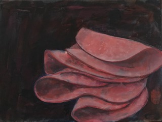 Wurstware II, 2019, 30 x 40 cm, Acryl auf Leinwand 
