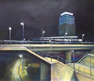 Warschauer Str.  IX, 2018, 50 x 60 cm, Acryl auf Papier