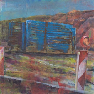 construction site II, 2017, 65 x 65 cm, Acryl auf Papier